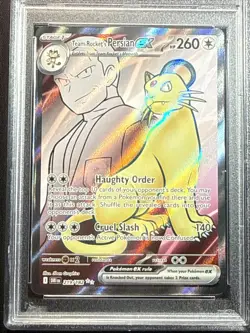 Team Rocket's Persian EX 219/182 Ultra Rare PSA GEM MINT 10 - Image 2