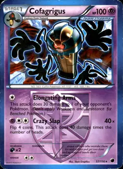 Cofagrigus (Team Plasma) 57/116 Rare - Pokemon Plasma Freeze 2013 HP - Image 1