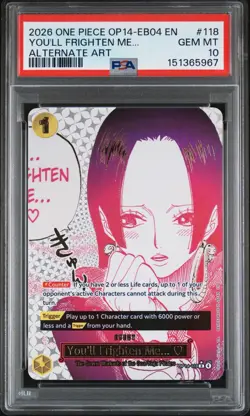 2026 One piece Op14-118 You’ll Frighten Me Alternate Art PSA 10 - Image 1