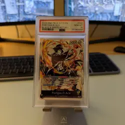 2024 ONE PIECE ULTRA DECK ST13-BLACK & WHITE ALT ART #002 PORTGAS D. ACE PSA 10 - Image 1