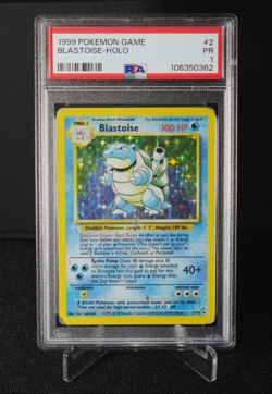 [AUS] Blastoise 2/102 Base Set Holo PSA 1 PR English Pokemon Card WOTC 1999 - Image 1