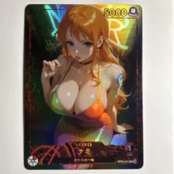One Piece Nami anime waifu card - Image 2