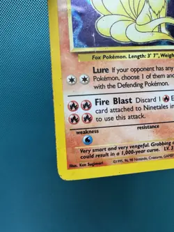 Pokemon TCG Ninetales Base Set Holo Unlimited Rare Card 12/102 WOTC HP/DMG - Image 4