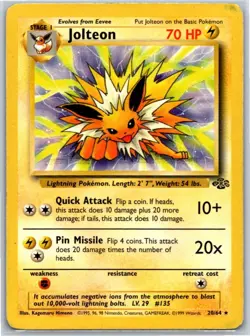 Jolteon (20) Jungle 20/64 HP/DMG Pokemon Card - Image 1