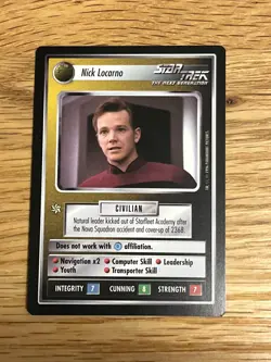 STAR TREK CCG 1E Q CONTINUUM RARE CARD NICK LOCARNO - Image 1