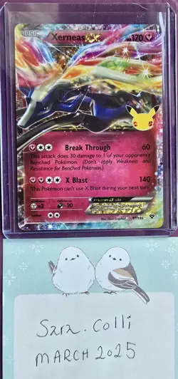 XERNEAS EX 97/146 RARE HOLO Celebrations Classic Collection Pokemon Card NM - Image 1