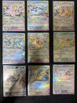 Prismatic Evolutions Eeveelutions EX Set 9 Cards Complete - Image 1