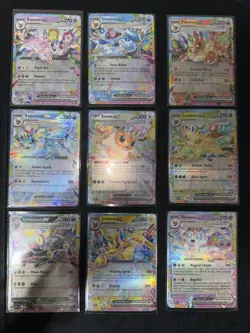 Prismatic Evolutions Eeveelutions EX Set 9 Cards Complete - Image 2