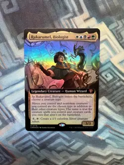 MTG Foil Extended Art Rukarumel, Biologist NM Unplayed Commander Masters - Image 1