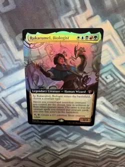 MTG Foil Extended Art Rukarumel, Biologist NM Unplayed Commander Masters - Image 3
