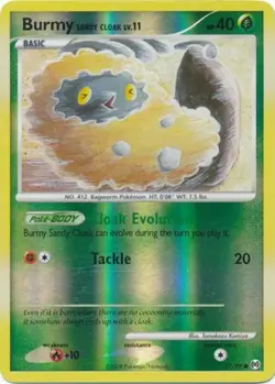 Lightly Played Burmy Sandy Cloak - 57/99 - Common - Reverse Holo Pokemon Arceus - Image 1