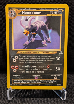 [AUS] Houndoom 23/75 Non-Holo Vintage English Pokemon Card Neo Discovery MP - Image 1