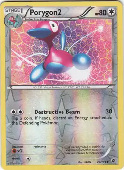 Porygon2 73/101 UC Plasma Blast Pokemon Reverse Holo LP - Image 1