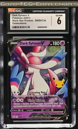 CGC 6 ⭐ Pokemon Dark Sylveon V SWSH134 Promo Celebrations 25th Anniversary - Image 1