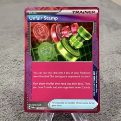 Unfair Stamp 165/167 Sv06 Twilight Masquerade Ace Pokemon TCG Card Game Poke - Image 1