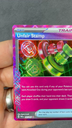 Unfair Stamp 165/167 Sv06 Twilight Masquerade Ace Pokemon TCG Card Game Poke - Image 2