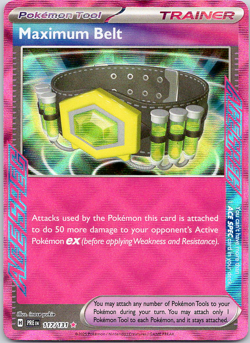Pokemon Maximum Belt 117/131 Prismatic Evolutions ACE SPEC Rare Pokemon Tool - Image 1
