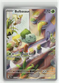 Pokemon Stellar Crown #143/142 Bulbasaur [Minor Crimp Error - Top Edge] SEE DESC - Image 1