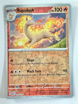 Rapidash 078/165 Reverse Holo Uncommon Scarlet & Violet 151 Pokemon Near Mint NM - Image 1