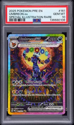 2025 POKEMON PRE EN-PRISMATIC EVOLUTIONS #161 UMBREON EX PSA 10 - Image 1