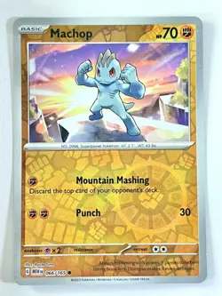 Machop 066/165 Reverse Holo Common Scarlet & Violet 151 Pokemon TCG Near Mint NM - Image 1