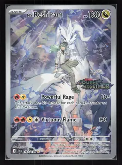 N's Reshiram Journey Together Stamped Holo Illustration Rare Pokemon 167/159 NM - Image 1