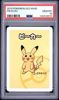 2019 POKEMON OLD MAID PIKACHU PSA 10 - Image 1