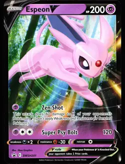 ESPEON V SWSH201 HOLO PROMO SWORD & SHIELD PROMO POKEMON LP - Image 1