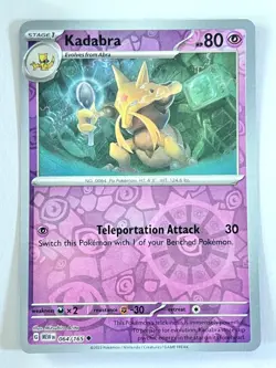 Kadabra 064/165 Reverse Holo Uncommon Scarlet & Violet 151 Pokemon Near Mint NM - Image 1