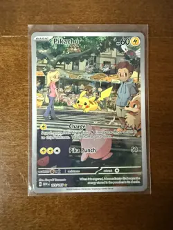 Pikachu 173/165 151 ENGLISH NM POKEMON TCG CARD Illustration - Image 1