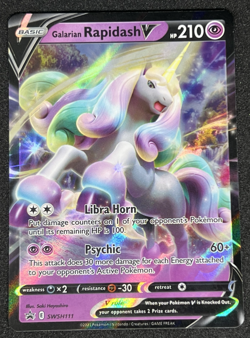 Galarian Rapidash V SWSH111 SWSH Black Star Promo Holo Rare Pokemon Card NM - Image 1