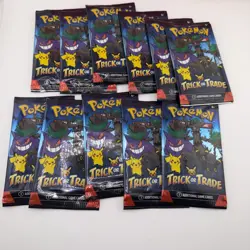 10 Packs Pokemon TCG Trick or Trade Booster Packs 2024 Halloween Card Lot Bundle - Image 1