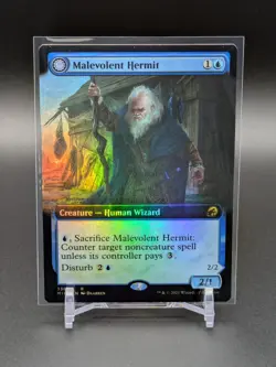 MALEVOLENT HERMIT (EXTENDED ART) 336 - Innistrad: Midnight Hunt R Foil MP - - Image 1