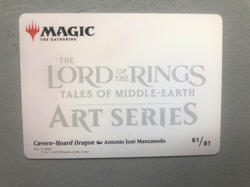 Mtg Carte Magic Lord of the Rings Cavern-Hoard Dragon Art Series NM - Image 2
