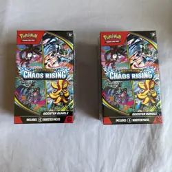 Pokemon TCG Chaos Rising 2 PC ETB + 2 Bundles + Booster Box All Sealed - Image 2