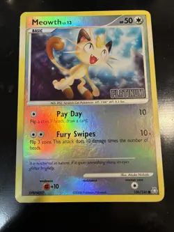 2008 Pokemon Burger King 106 Meowth - Reverse Holo - Image 1