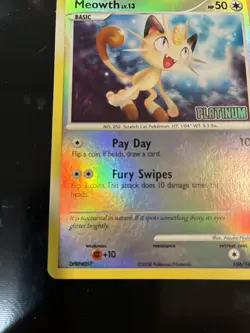 2008 Pokemon Burger King 106 Meowth - Reverse Holo - Image 3