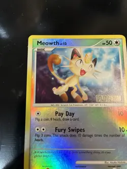 2008 Pokemon Burger King 106 Meowth - Reverse Holo - Image 4