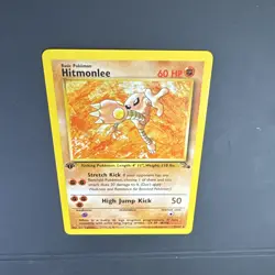 Pokemon Card TCG Fossil Hitmonlee 22/62 1999 WOTC Vintage Rare Non-Holo NM - Image 3