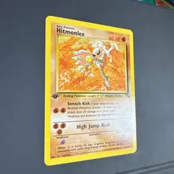Pokemon Card TCG Fossil Hitmonlee 22/62 1999 WOTC Vintage Rare Non-Holo NM - Image 5