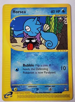 Horsea 84/147 Aquapolis e Reader Pokemon TCG WOTC Vintage - Image 1