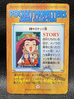 Meowth Team Rocket Pokemon BANDAI ANIME COLLECTION Carddas Nintendo JAPANESE - Image 5