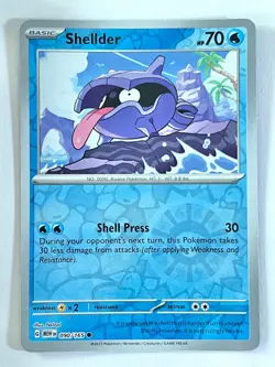 Shellder 090/165 Reverse Holo Common Scarlet & Violet 151 Pokemon - Near Mint NM - Image 1
