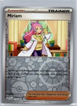 Miriam 179/198 Uncommon Scarlet & Violet Pokemon Reverse Holo Near Mint - Image 1