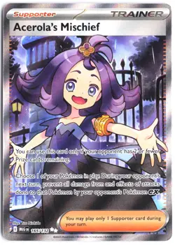 Acerola's Mischief 165/132 Ultra Rare Mega Evolution Pokemon NM - Image 1