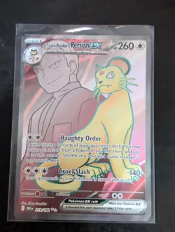 Team Rocket's Persian Ex 219/182 Ultra Rare Destined Rivals Pokemon TCG - Image 1
