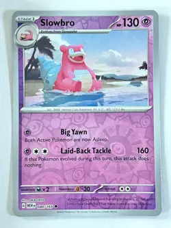 Slowbro 080/165 Reverse Holo Uncommon Scarlet & Violet 151 Pokemon Near Mint NM - Image 3