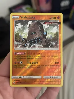 Stakataka 106/214 Reverse Holo Rare Unbroken Bonds Pokemon Card LP - Image 1