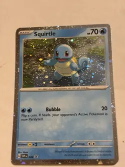 Squirtle 048 Sv: Scarlet & Violet black star Promo Cosmos Holo 2 SWIRLS - Image 1
