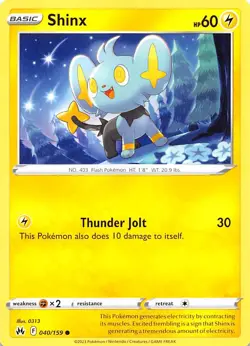 Shinx 40 040/159 Crown Zenith Pokemon - Image 1